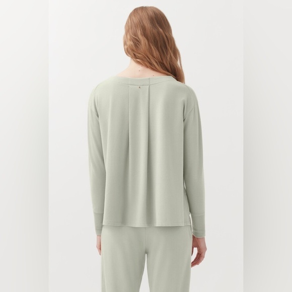 Cuyana / French Terry b neck Pleat-Back Sweatshirt medium M - Picture 3 of 7